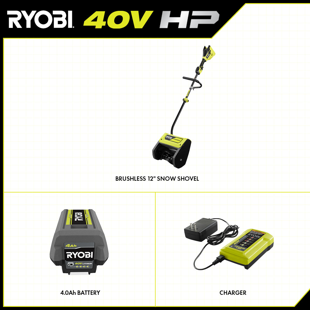 40V HP BRUSHLESS 12" SNOW SHOVEL KIT Image 2