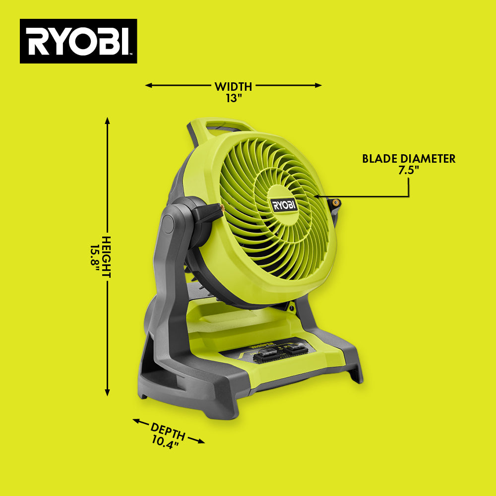 18V ONE+ WHISPER SERIES 7.5" BUCKET TOP MISTING FAN Image 4
