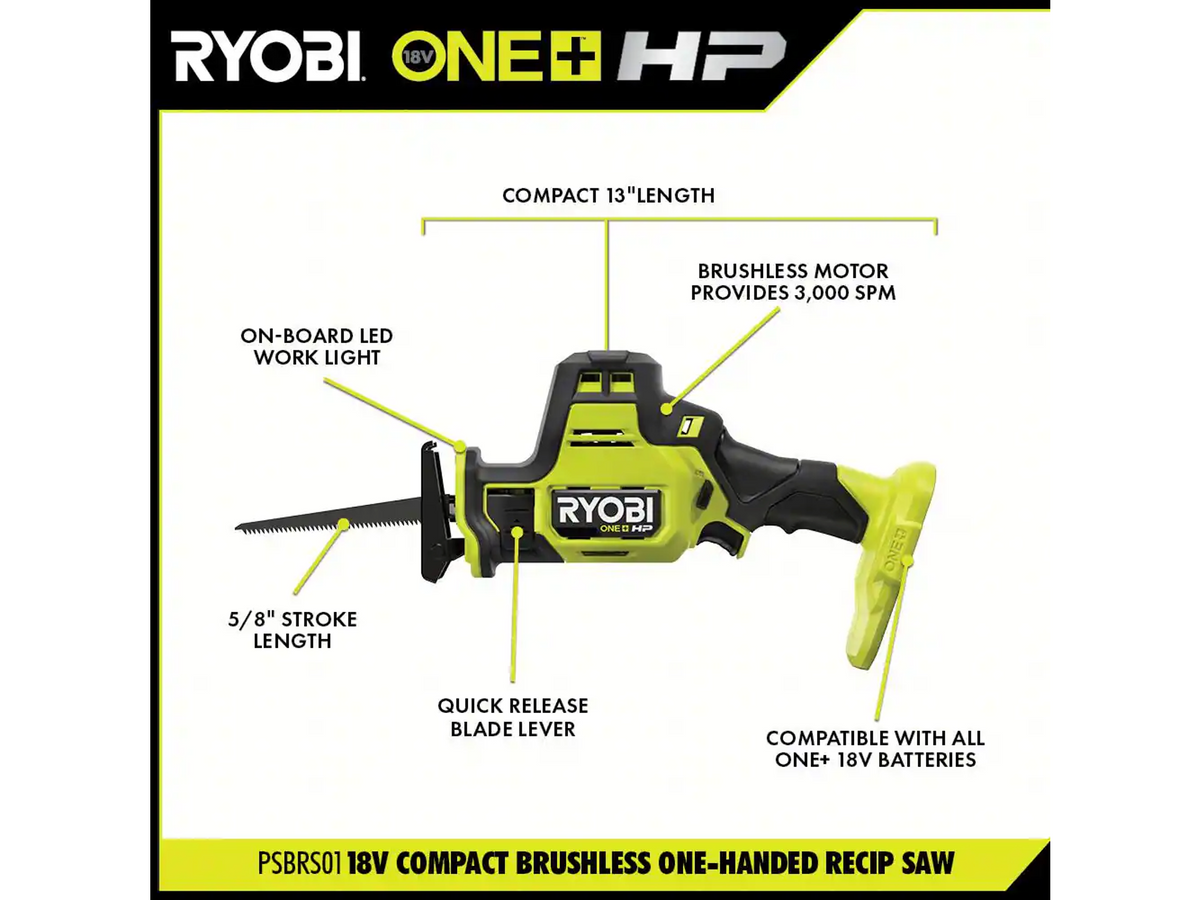 18V Compact Brushless 4-Tool Combo Kit Image 10