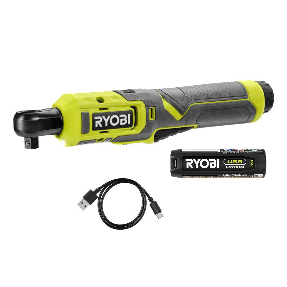 USB Lithium 3/8" Light Duty Ratchet Kit