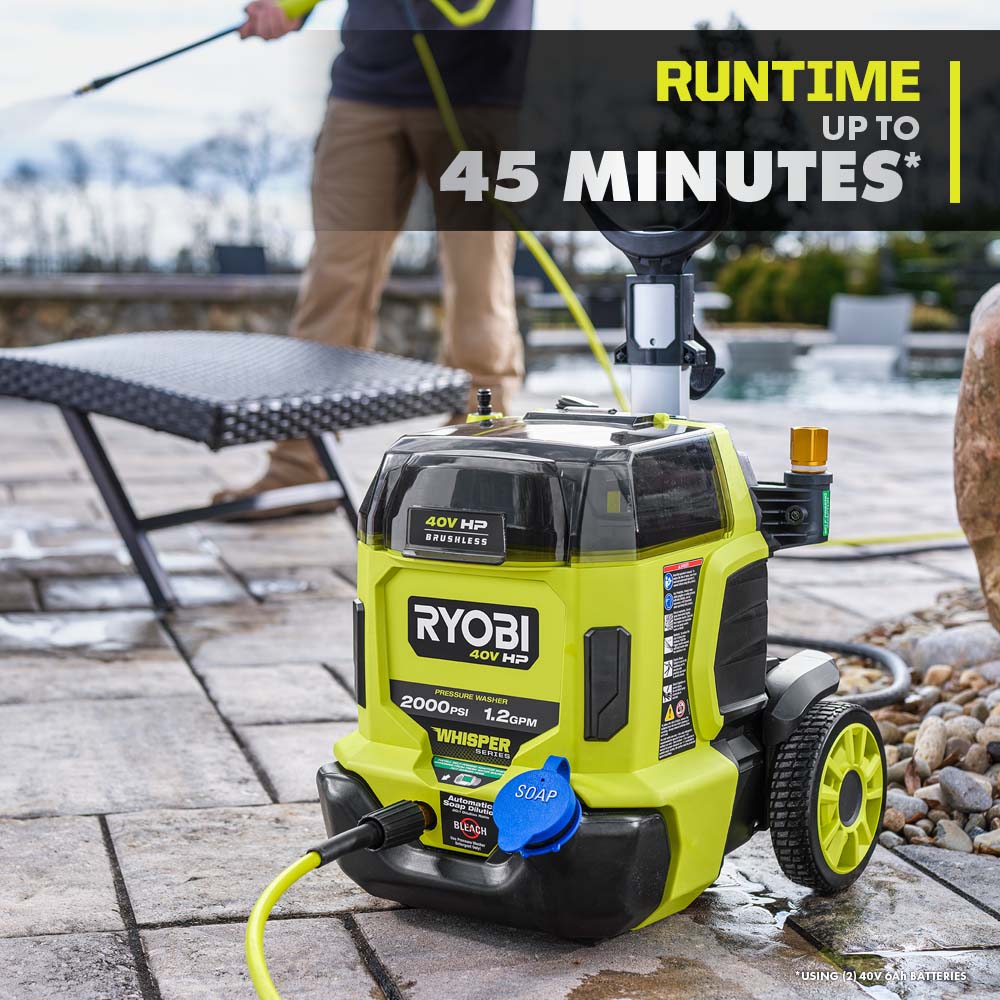 40V HP BRUSHLESS WHISPER SERIES 2000 PSI PRESSURE WASHER  Image 6