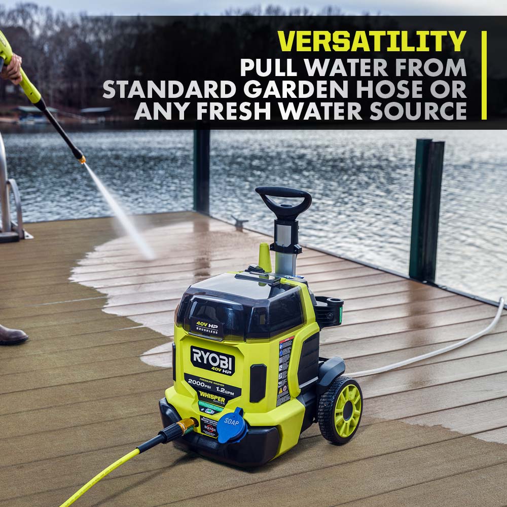 40V HP BRUSHLESS WHISPER SERIES 2000 PSI PRESSURE WASHER  Image 8